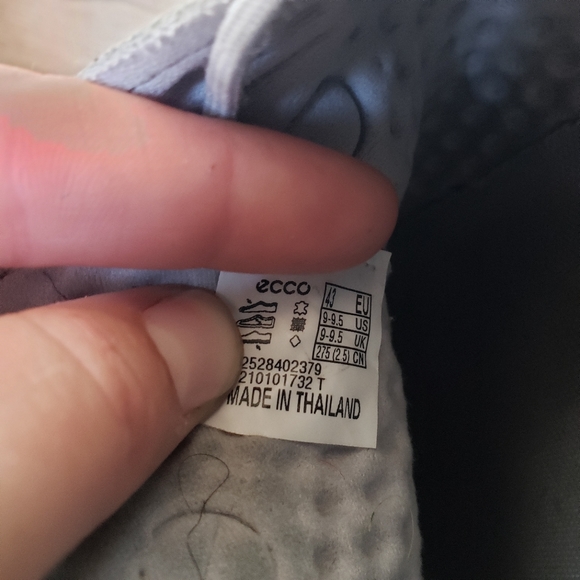 ECCO Mens Ecco Therap Gray Lace Up Walking Athletic and Training Shoes 9-9.5 - Picture 9 of 9